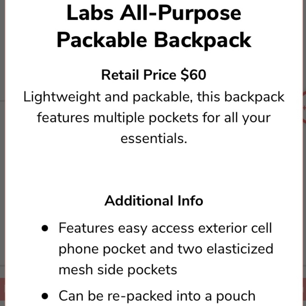 APL Packable backpack - Picture 5 of 7